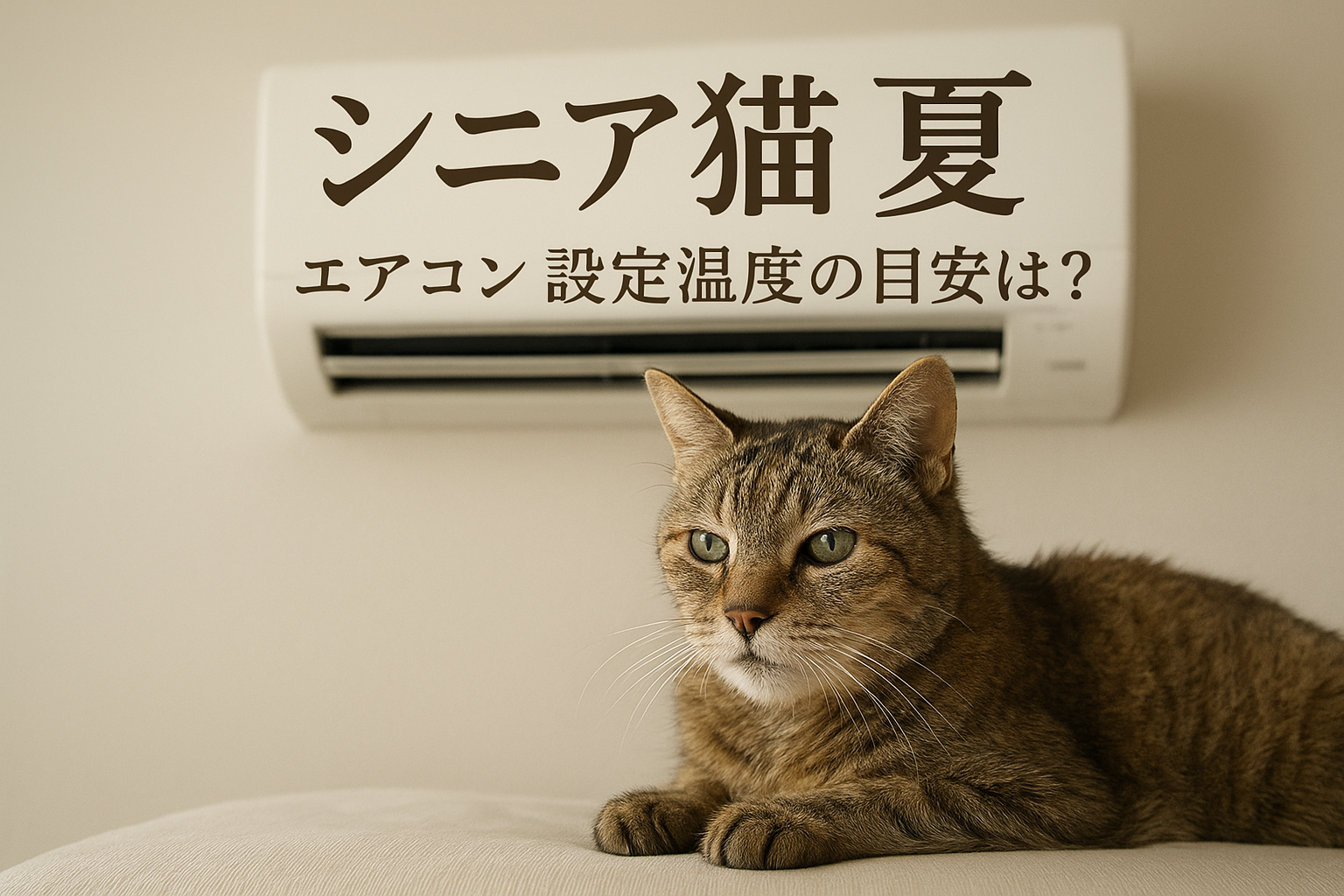 シニア猫 夏 エアコン 設定温度の目安は?