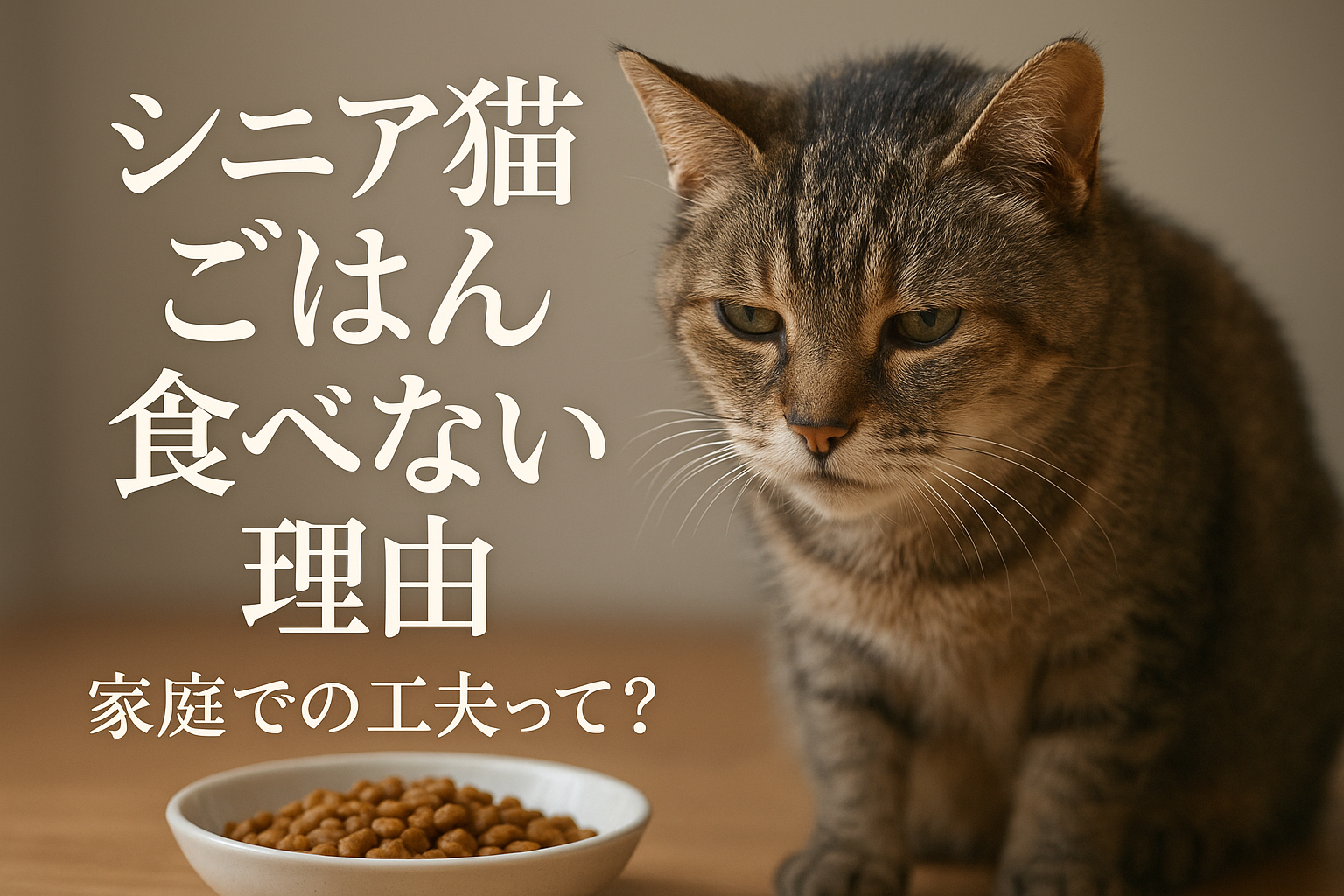 シニア猫 ごはん 食べない 理由　家庭での工夫って？