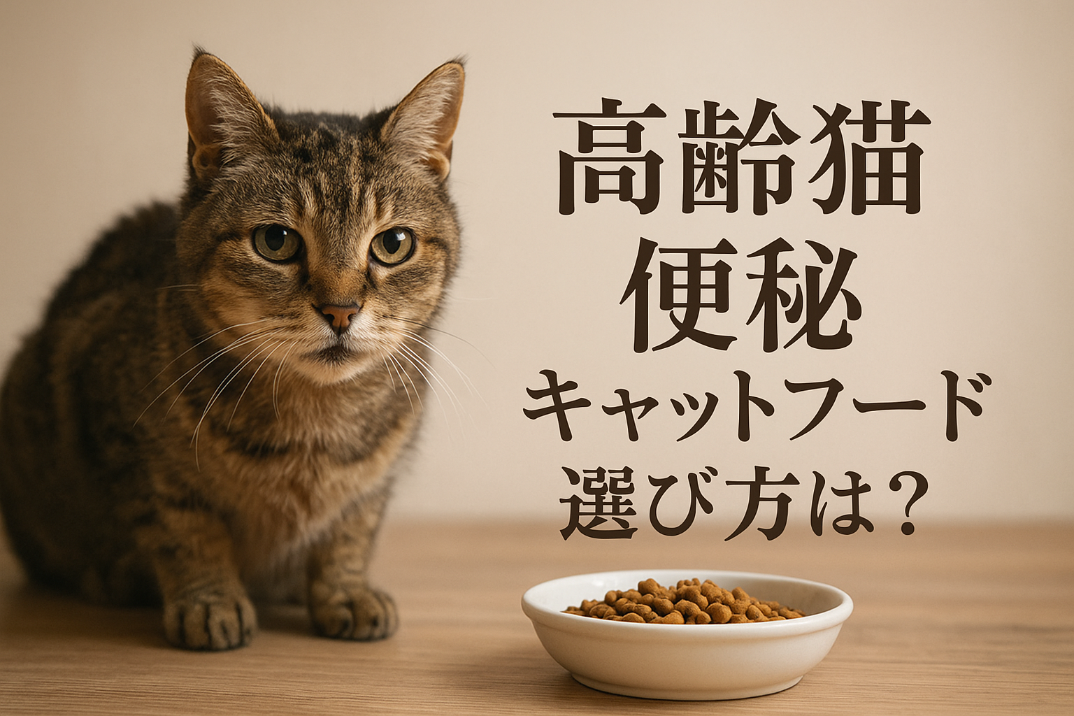 高齢猫 便秘 キャットフード 選び方は?