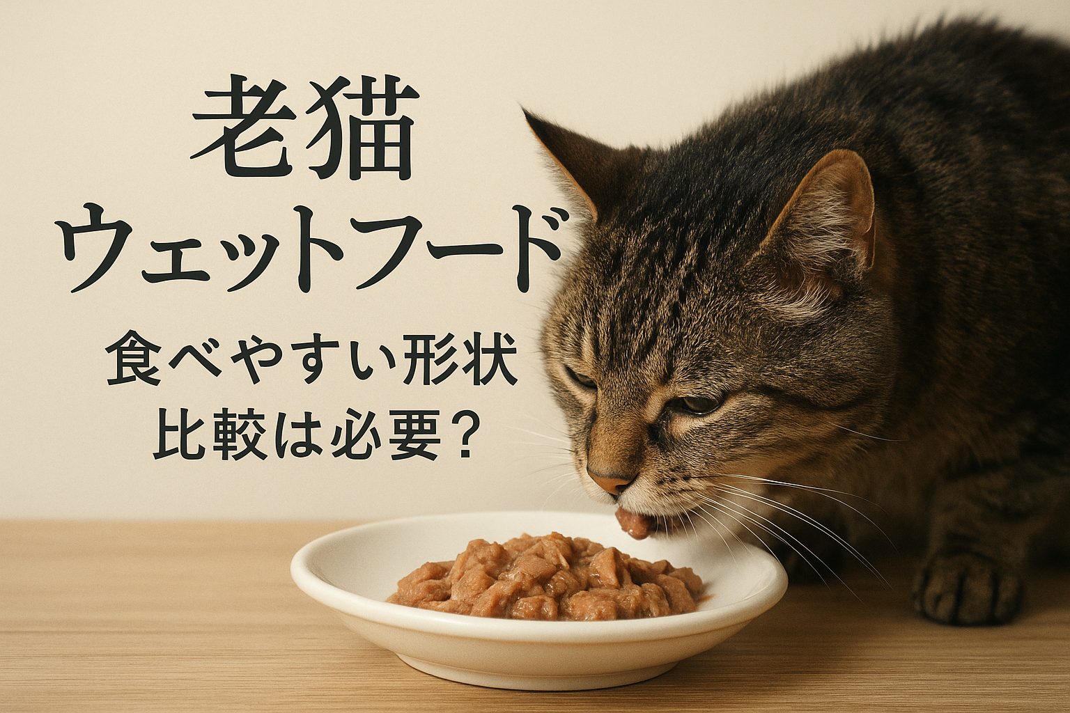 老猫 ウェットフード 食べやすい 形状 比較は必要?