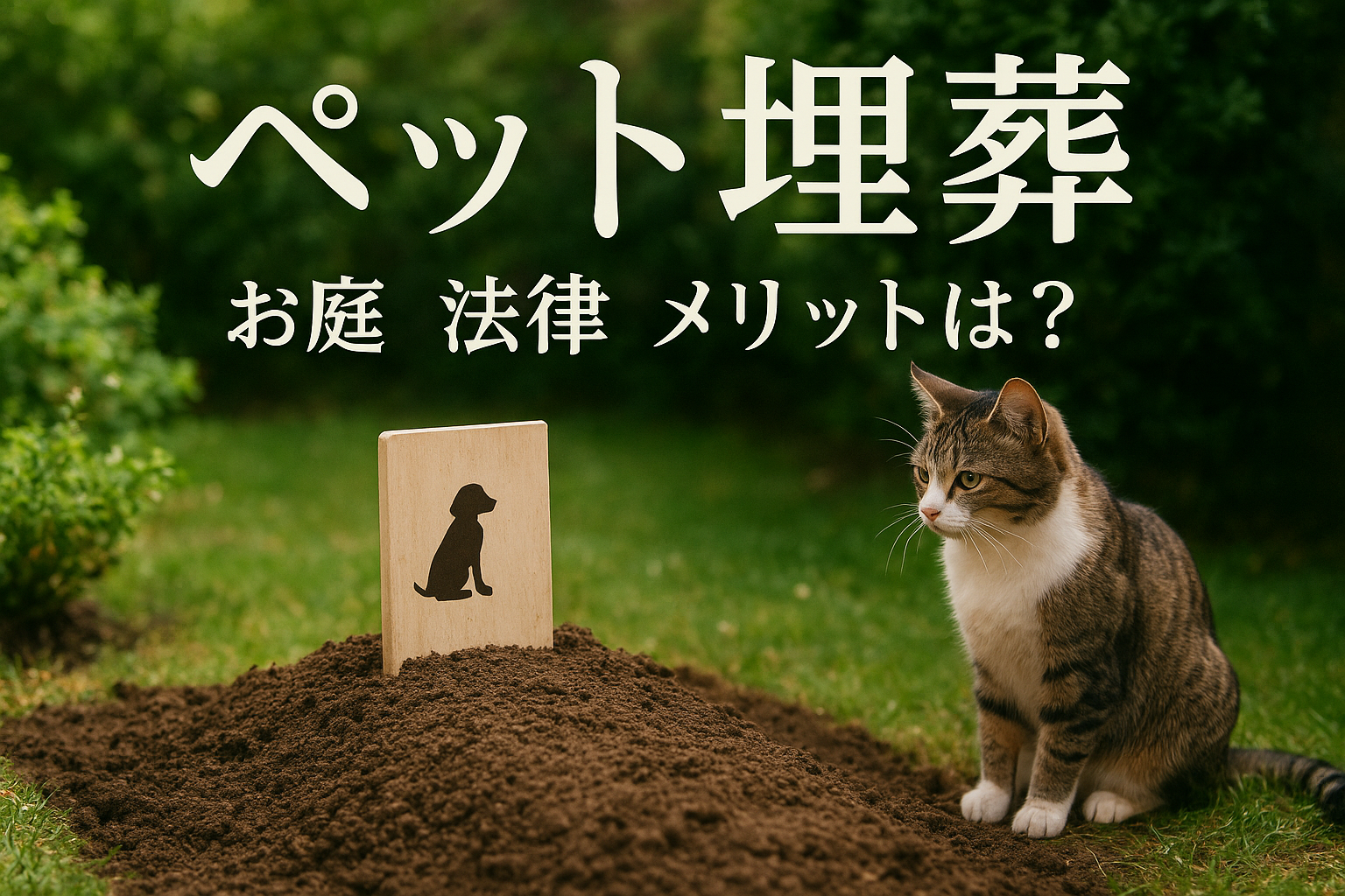 ペット 埋葬 お庭 法律 メリットは?