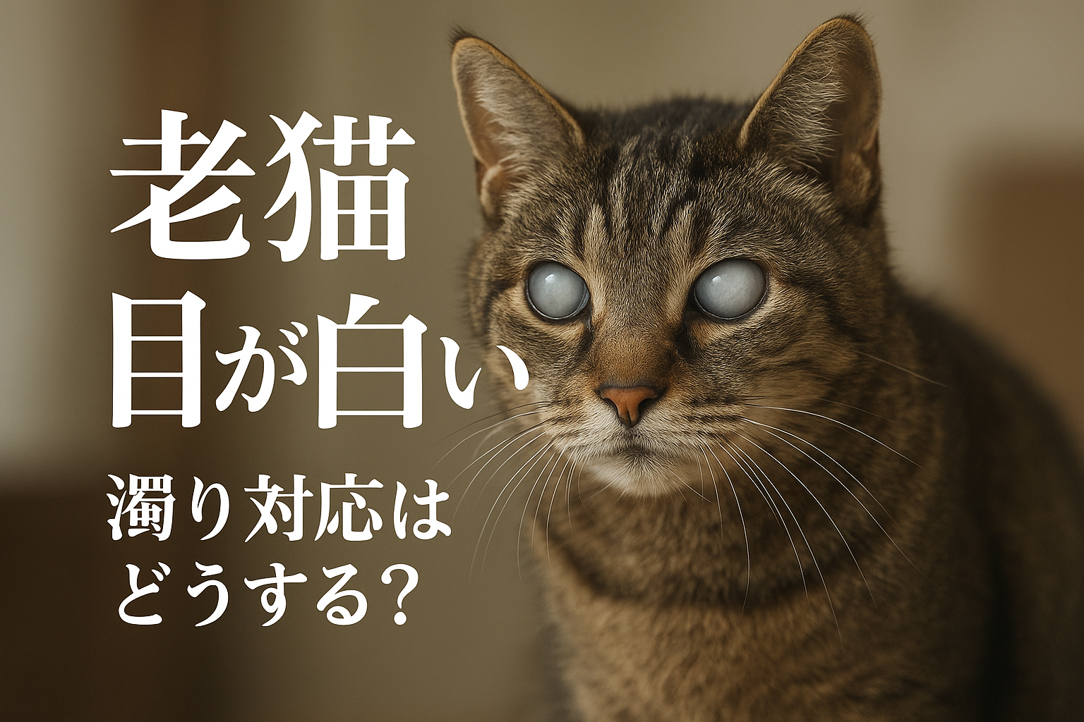 老猫 目が白い 濁り 対応はどうする?