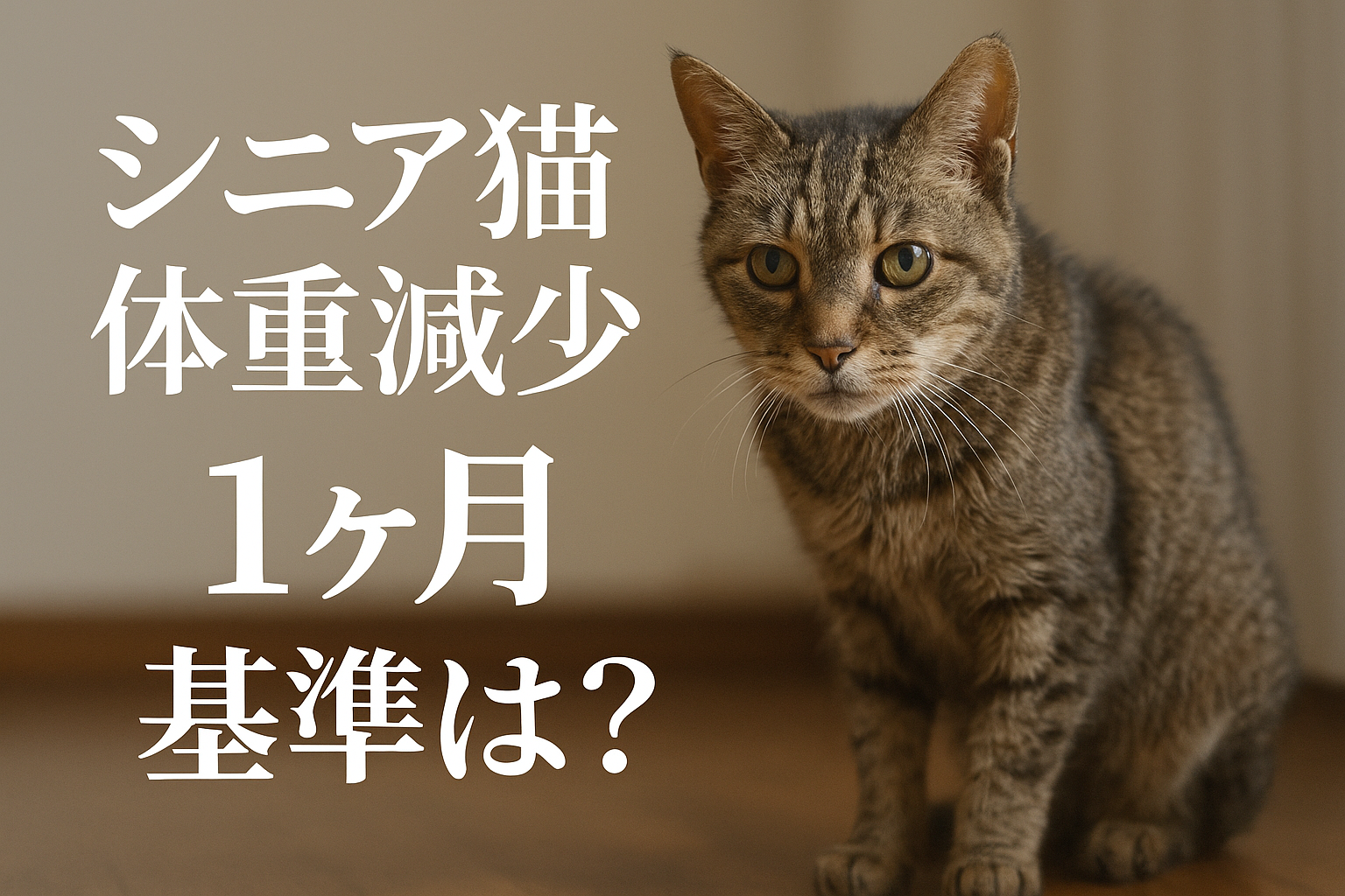 シニア猫 体重減少 1ヶ月 基準は？