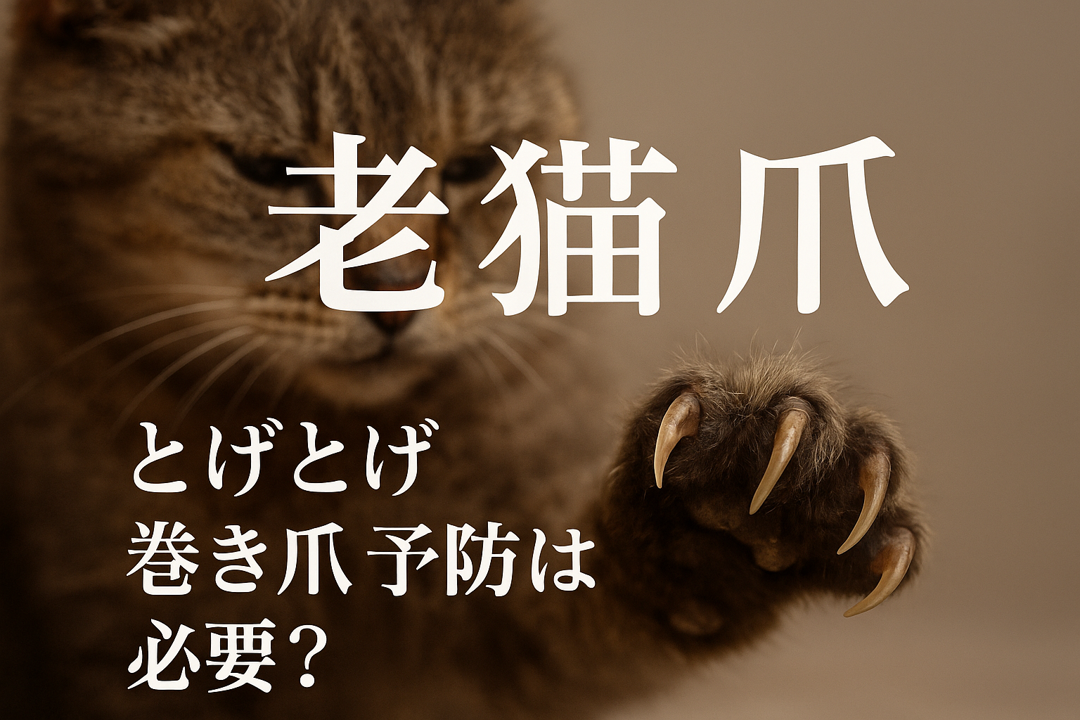 老猫 爪 とげとげ 巻き爪 予防は必要?