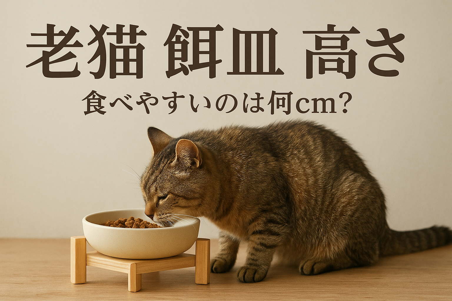 老猫 餌皿 高さ 食べやすいのは何cm?