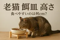 老猫 餌皿 高さ 食べやすいのは何cm？
