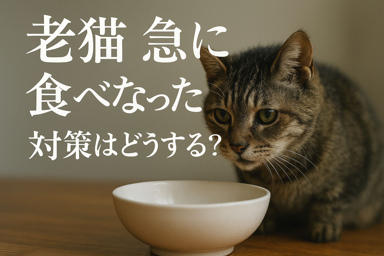 老猫 急に食べなくなった 対策はどうする？