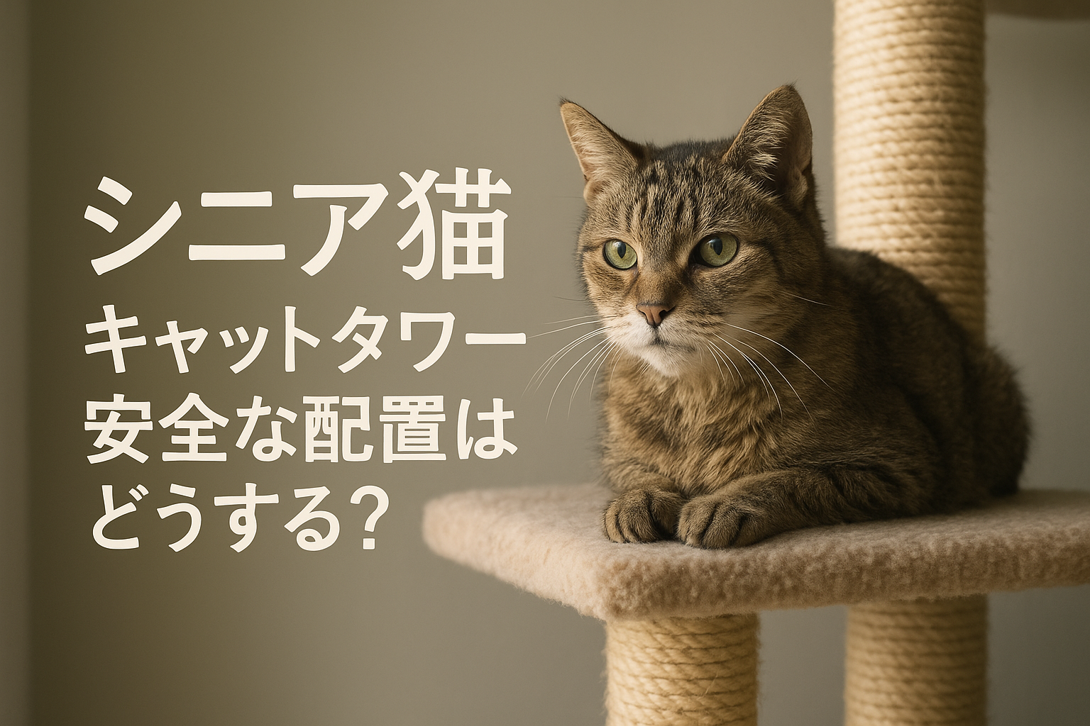 シニア猫 キャットタワー 安全な配置はどうする?