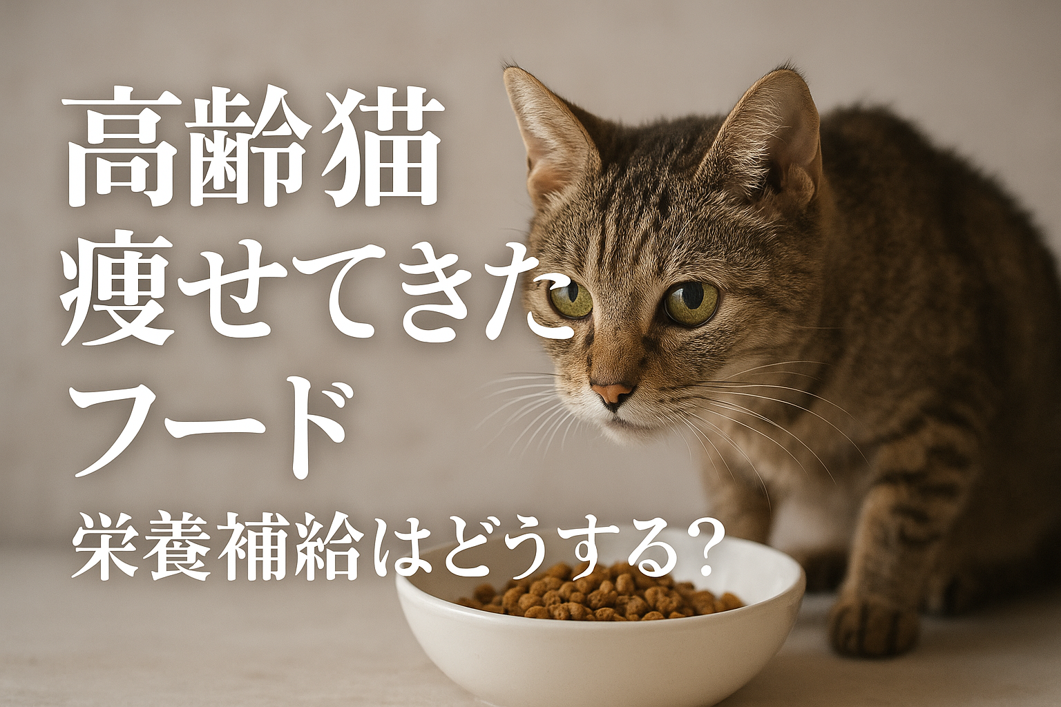 高齢猫 痩せてきた フード 栄養補給はどうする?