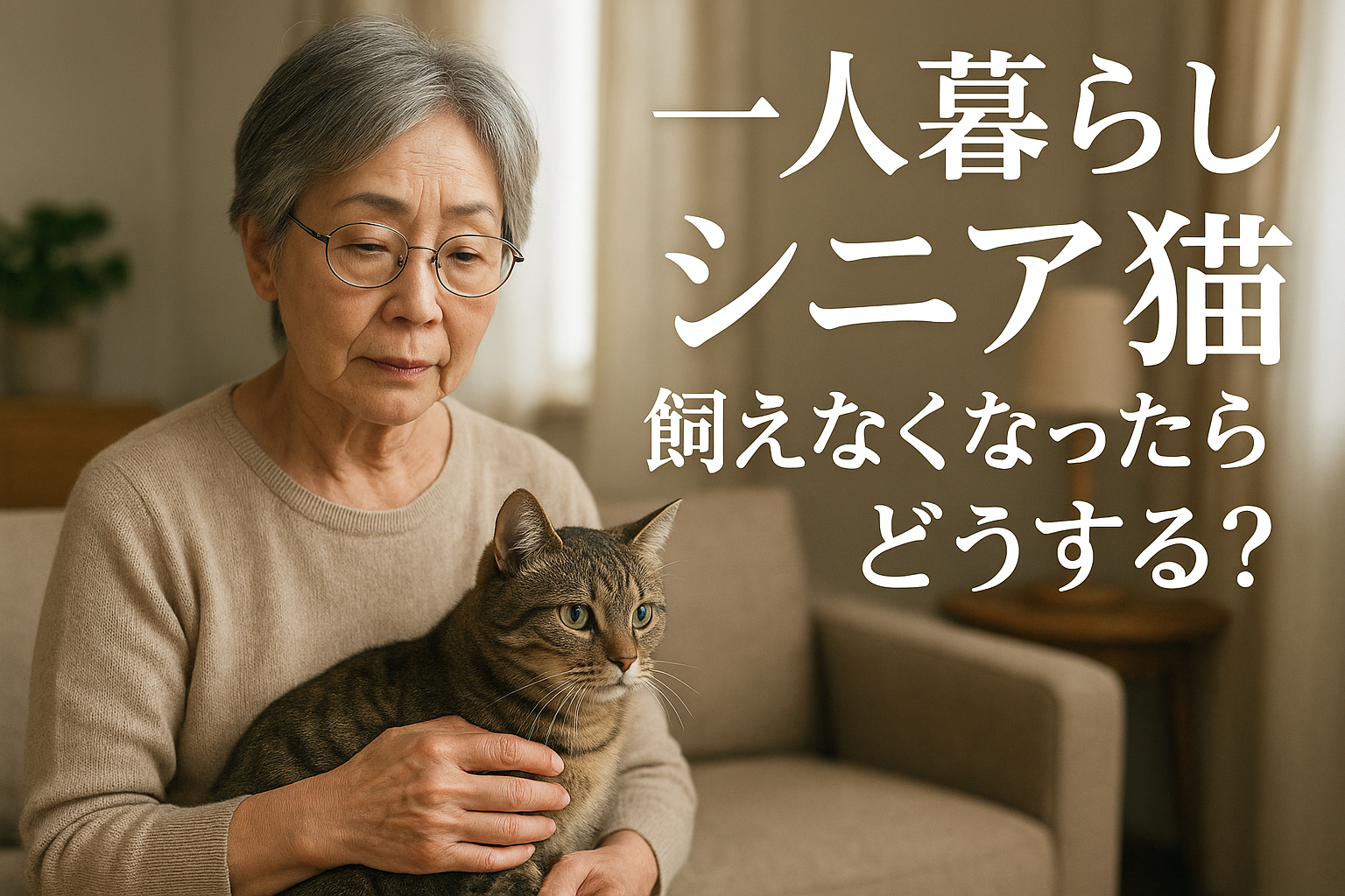 一人暮らし シニア 猫 飼えなくなったらどうする?