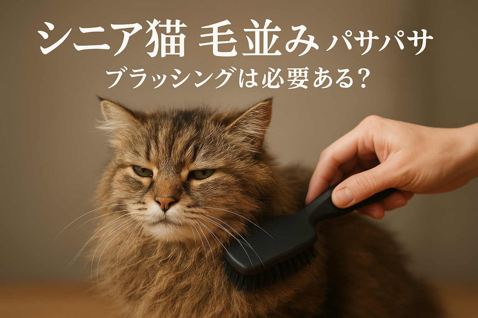 シニア猫 毛並み パサパサ ブラッシングは必要ある?