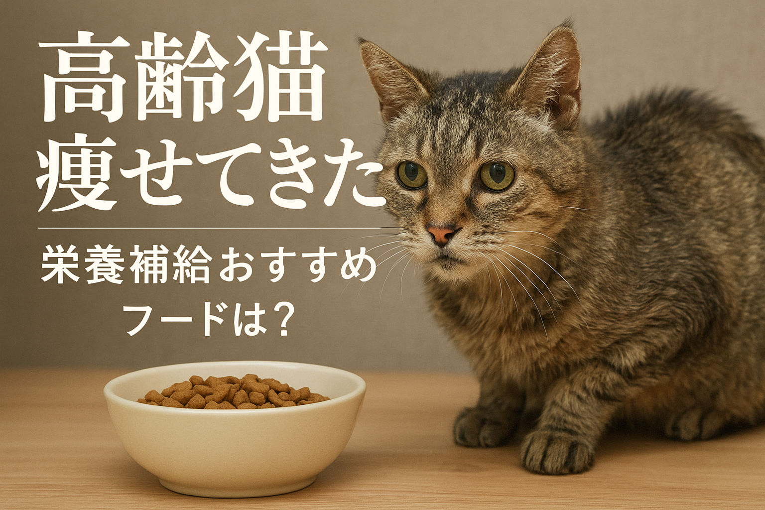 高齢猫 痩せてきた 栄養補給 おすすめ フードは？