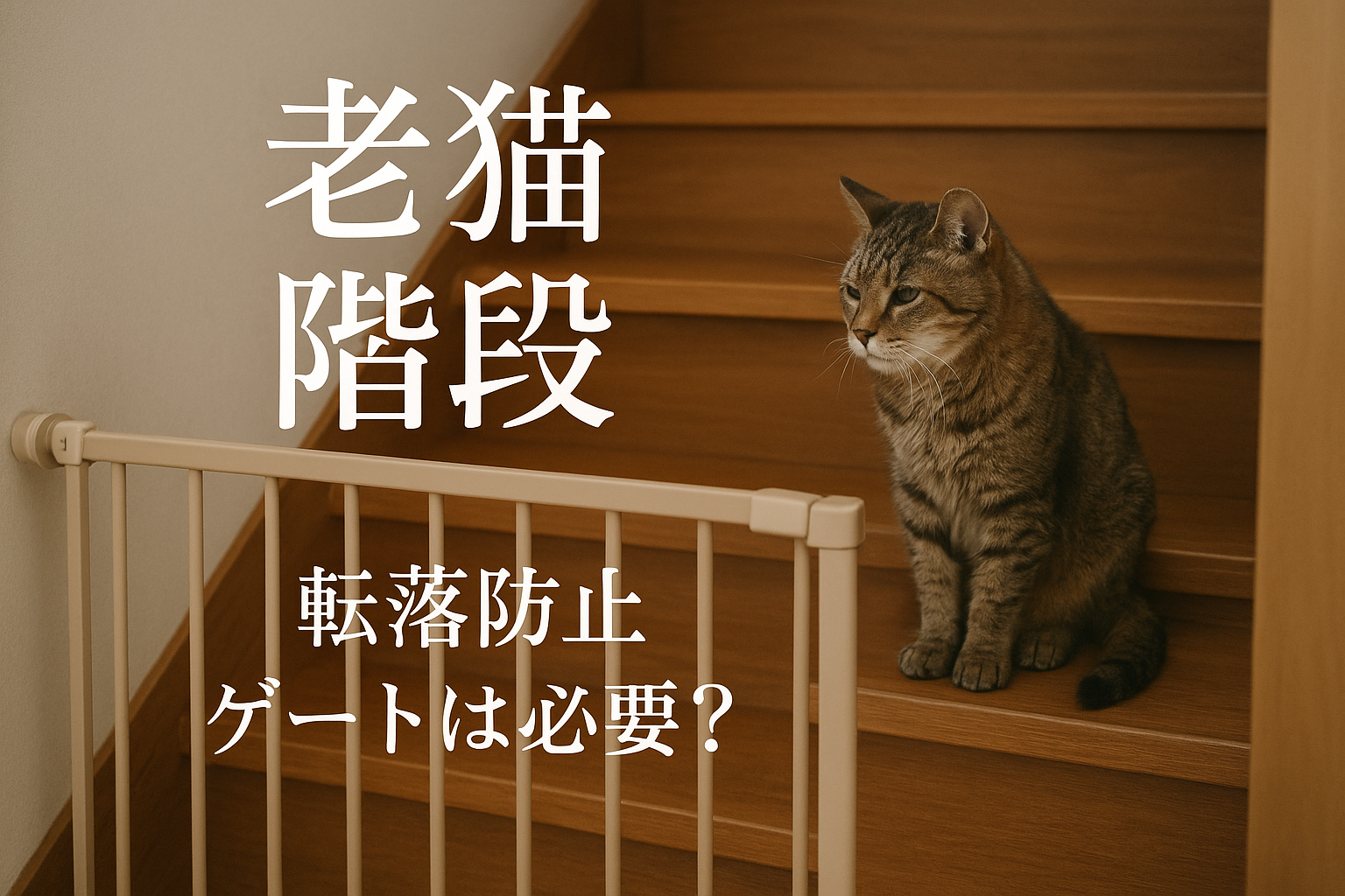 老猫 階段 転落防止 ゲートは必要?