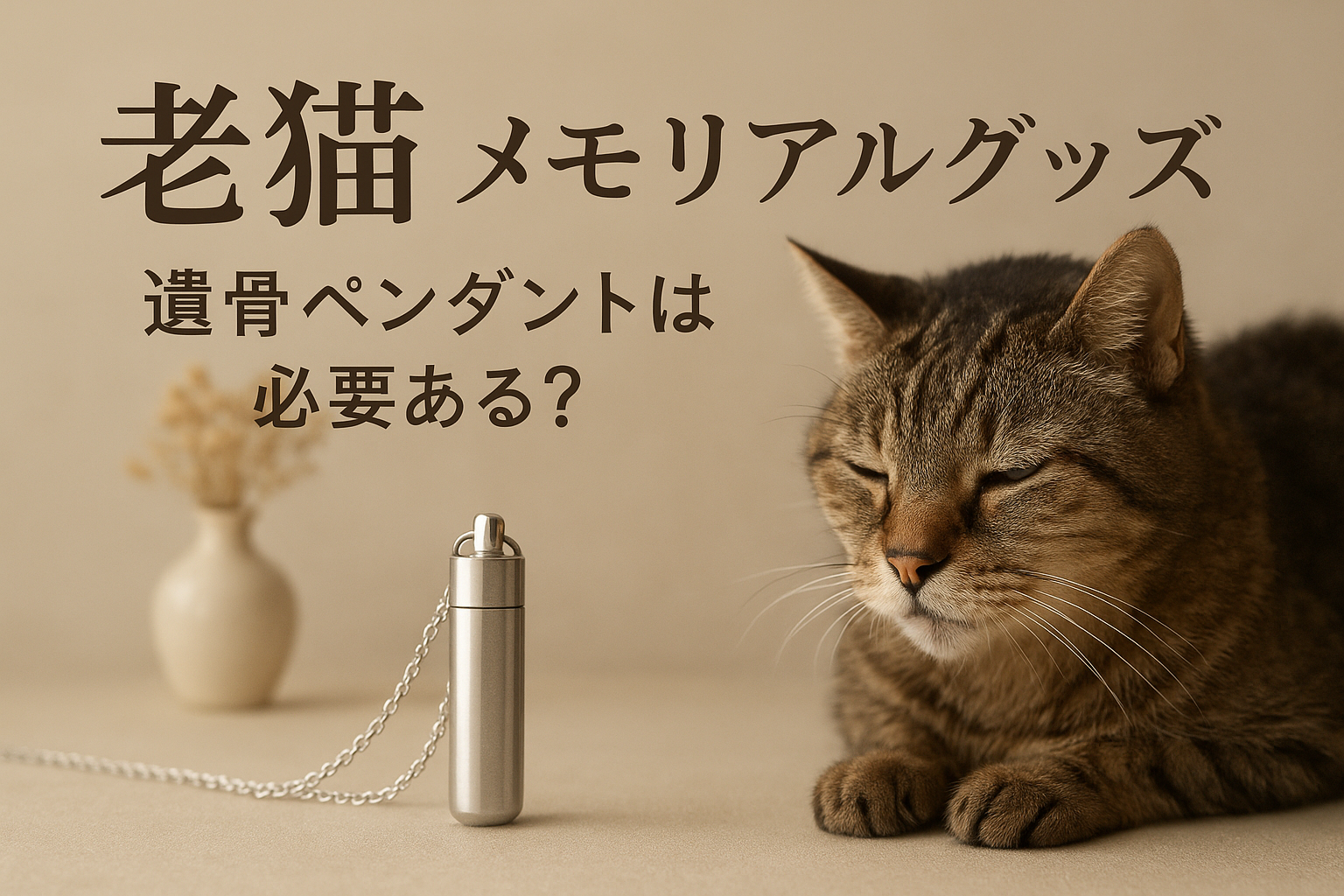 老猫 メモリアルグッズ 遺骨ペンダントは必要ある?