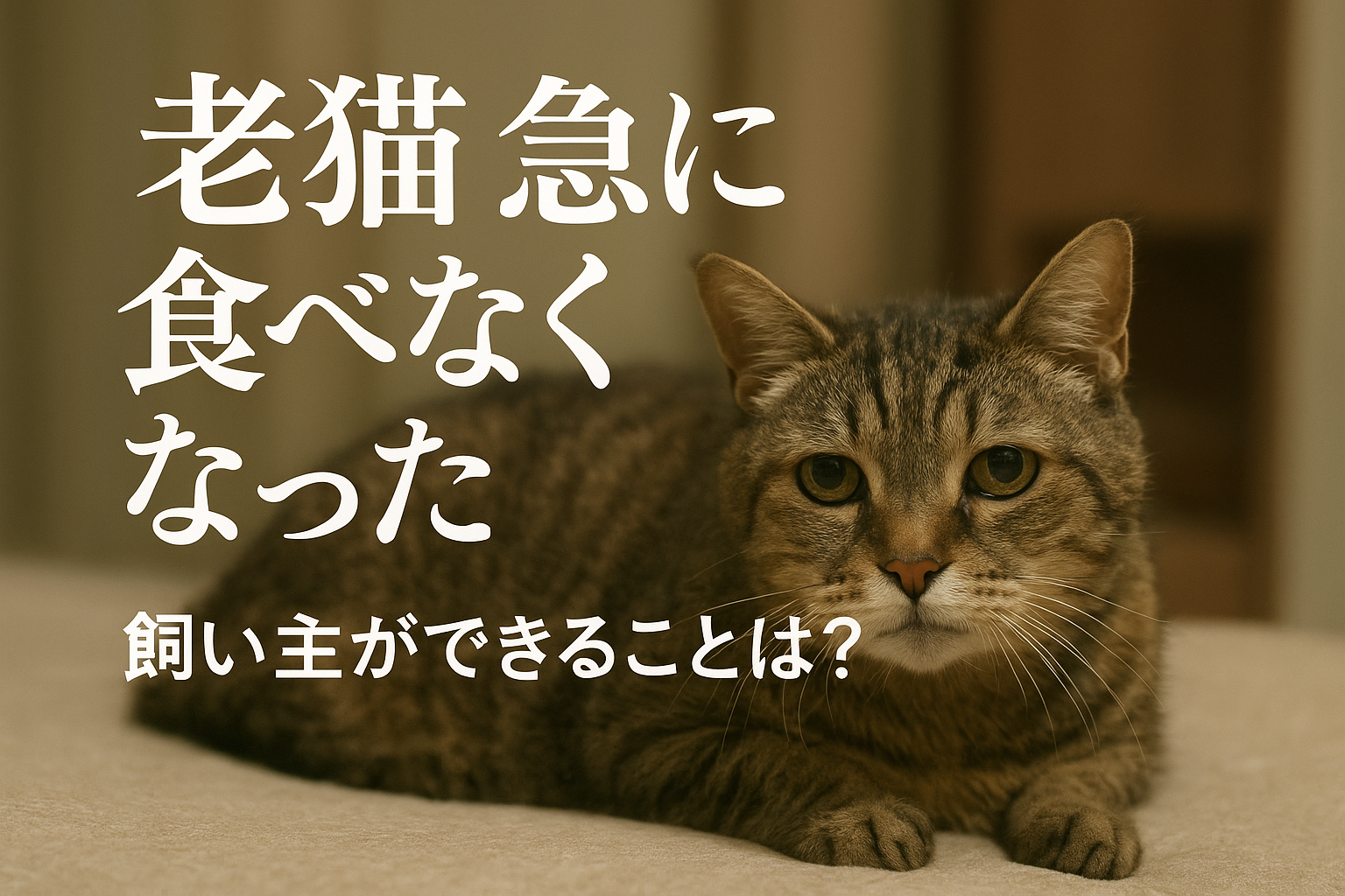 老猫 急に食べなくなった 飼い主ができることは?