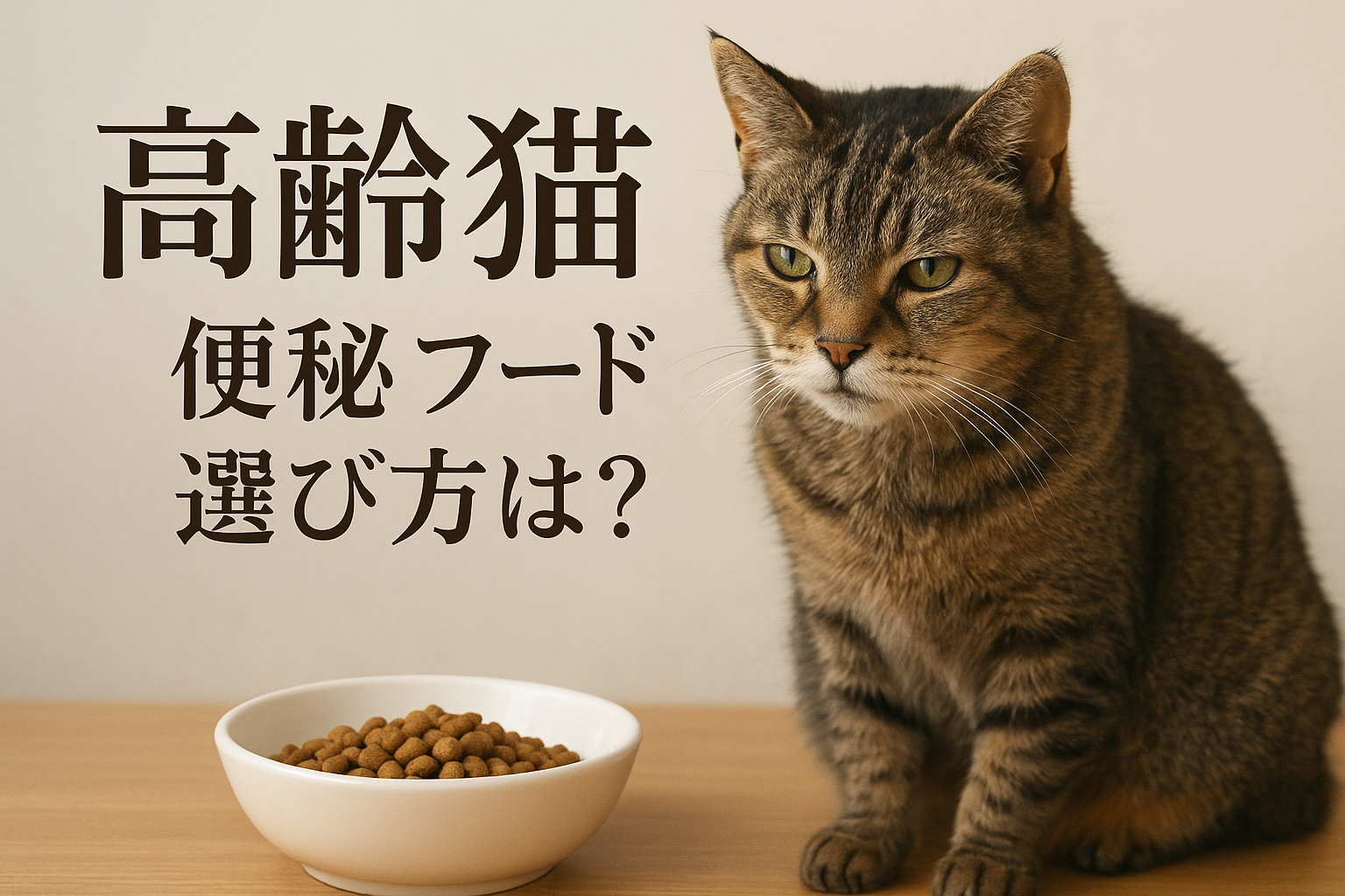 高齢猫 便秘 フード 選び方は?