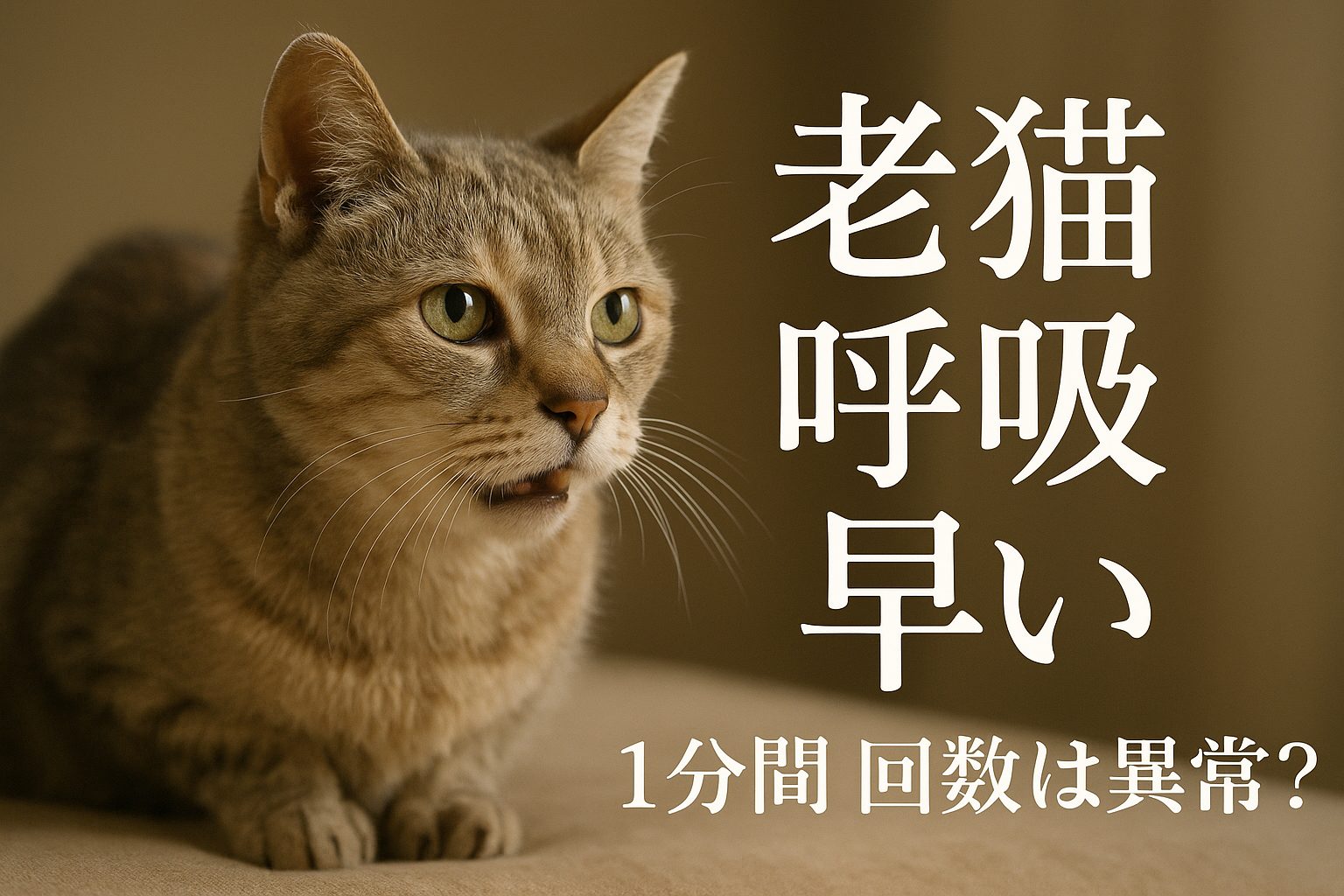 老猫 呼吸 早い 1分間 回数は異常?
