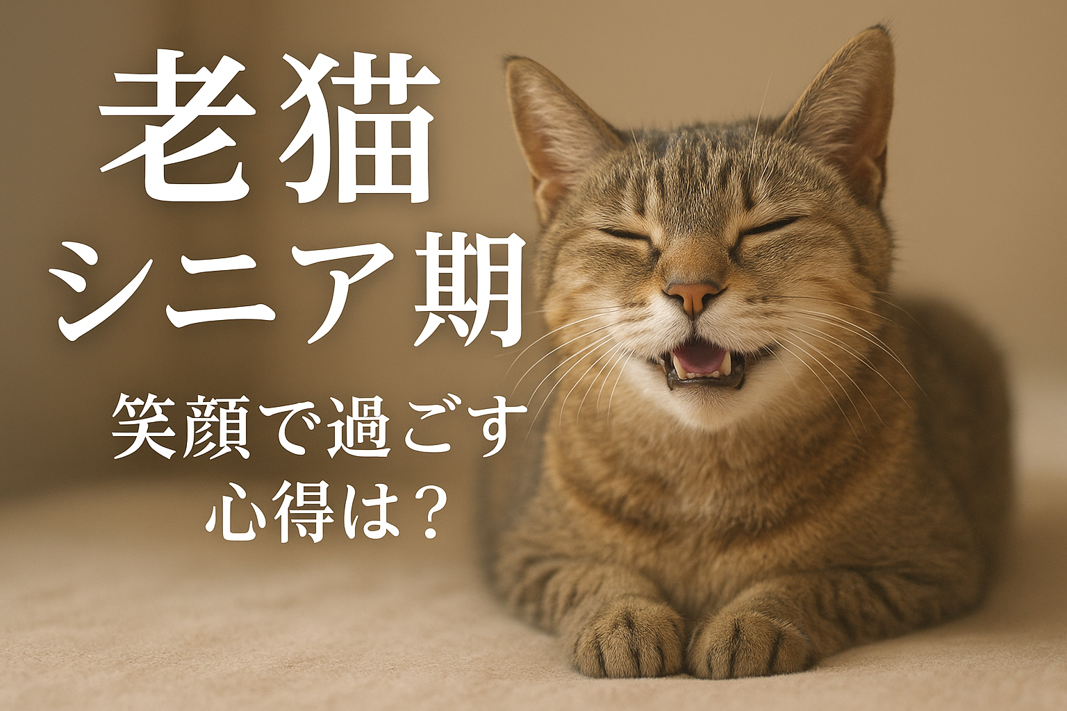 老猫 シニア期 笑顔 過ごす 心得は？