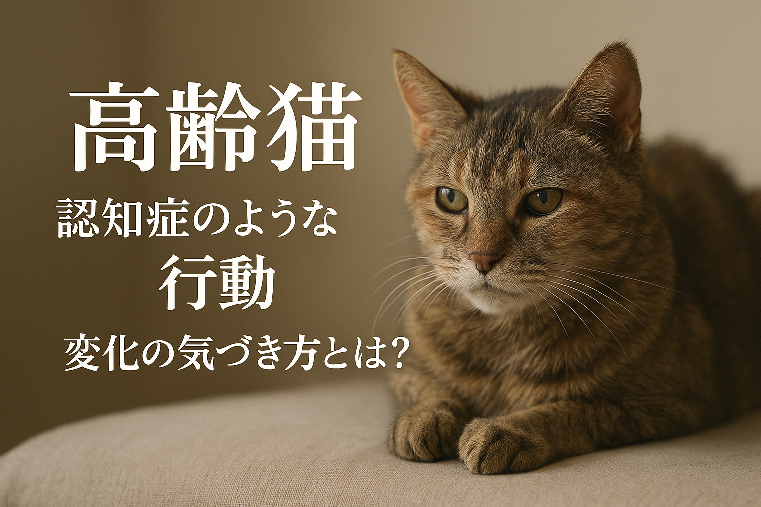 高齢猫 認知症のような行動 変化の気づき方とは?