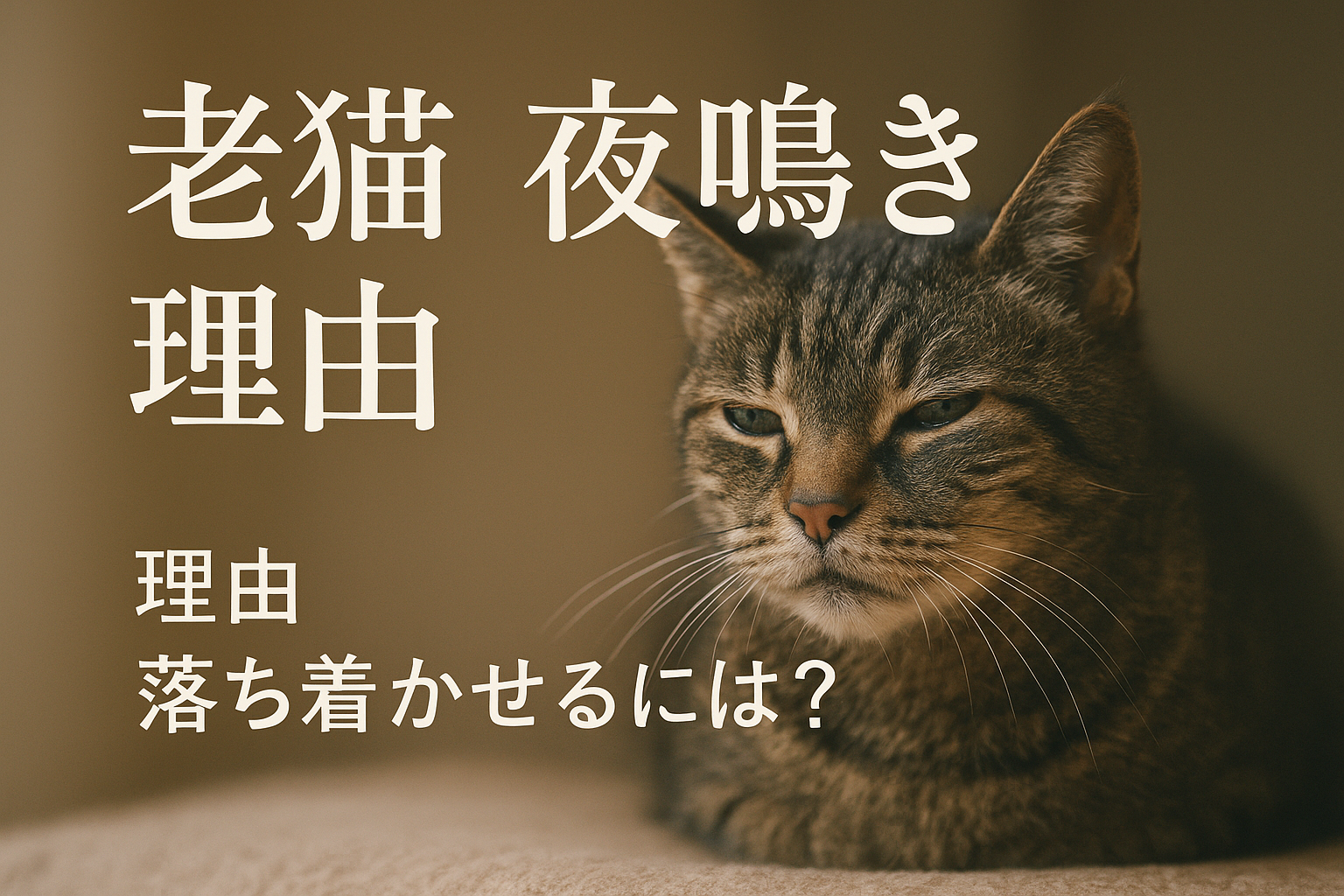 老猫 夜鳴き 理由 落ち着かせるには?