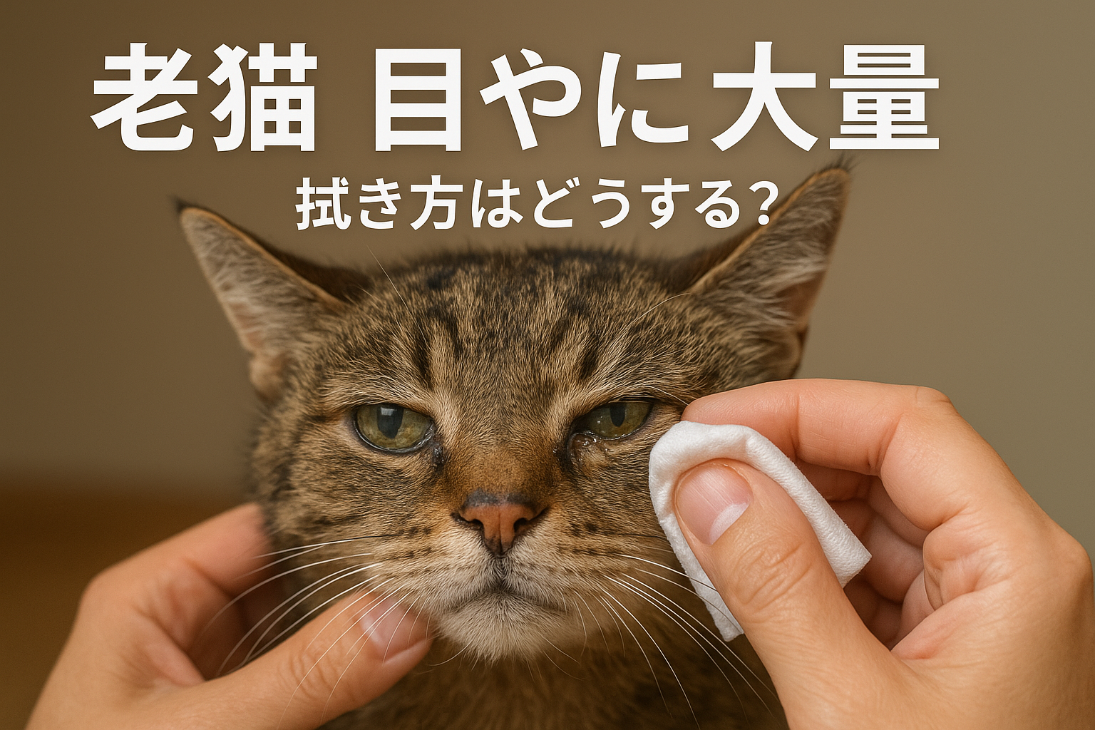 老猫 目やに 大量 拭き方はどうする？
