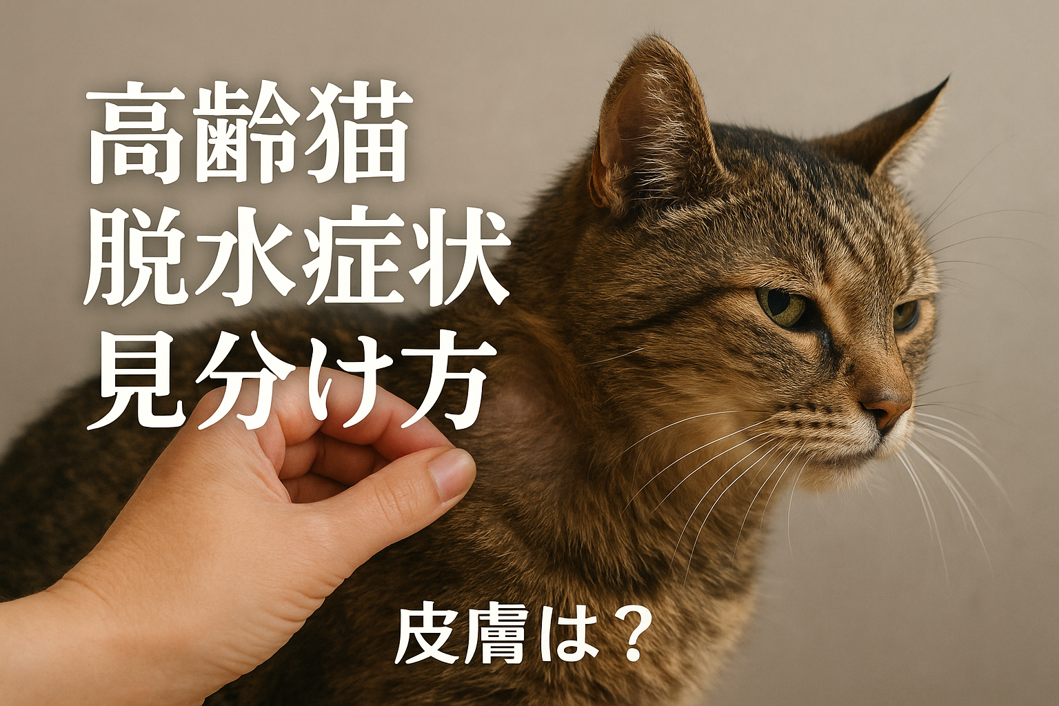 高齢猫 脱水症状 見分け方 皮膚は?