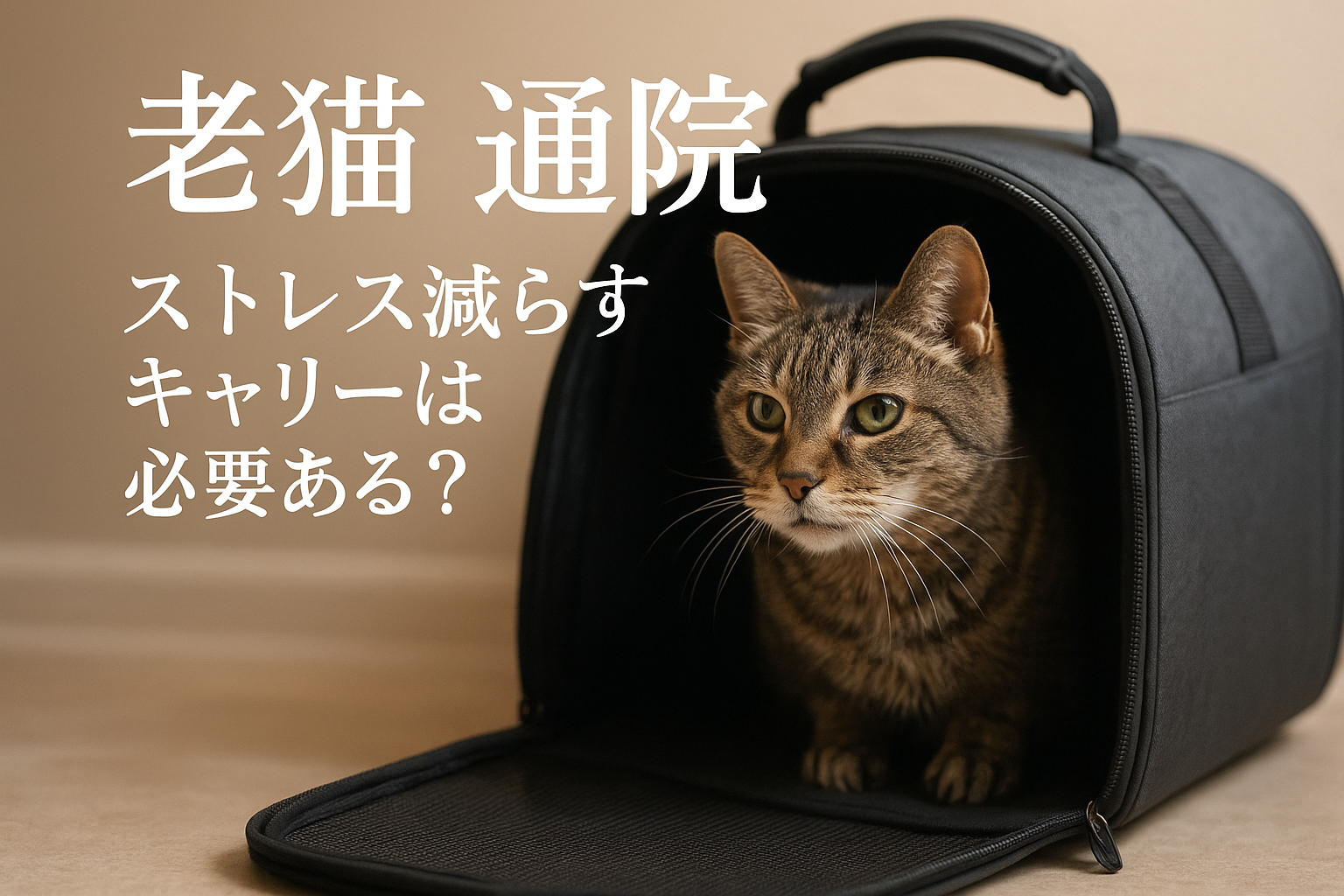 老猫 通院 ストレス 減らすキャリーは必要ある?