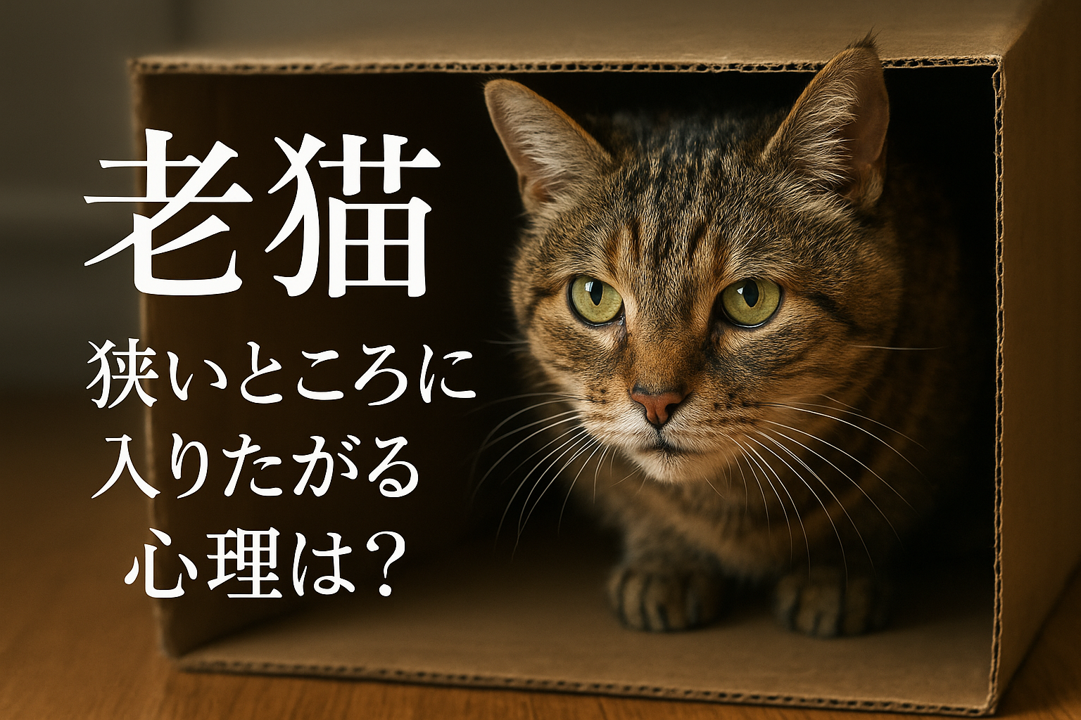 老猫 狭いところに入りたがる 心理は?