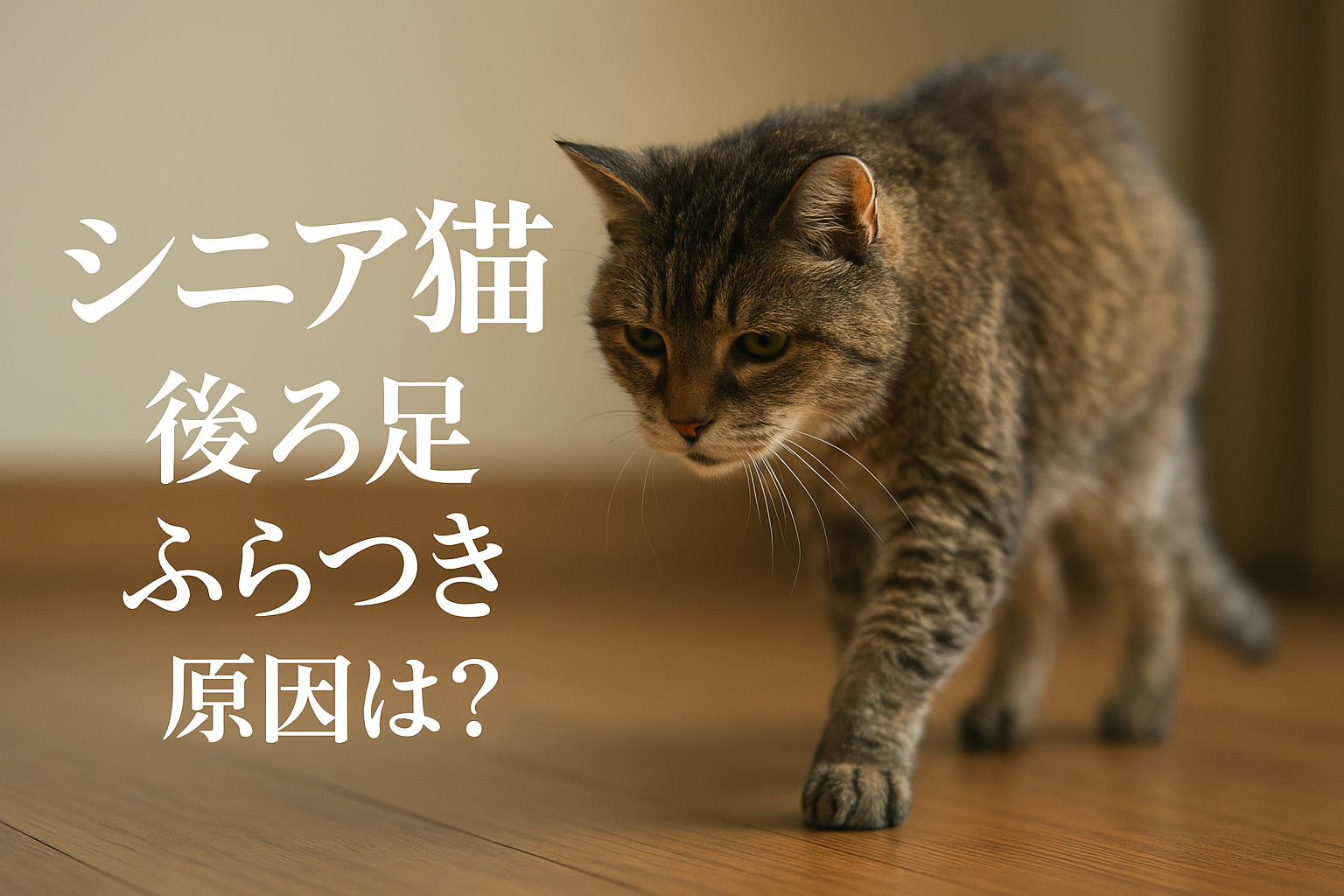 シニア猫 後ろ足 ふらつき 原因は?