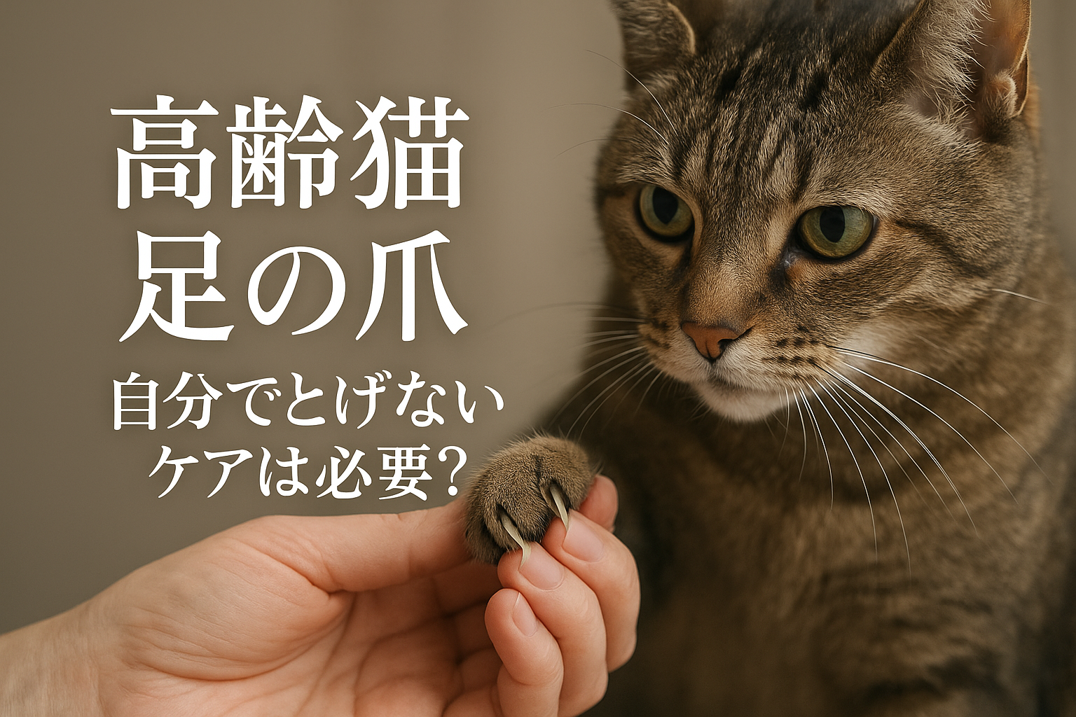 高齢猫 足の爪 自分でとげない ケアは必要？