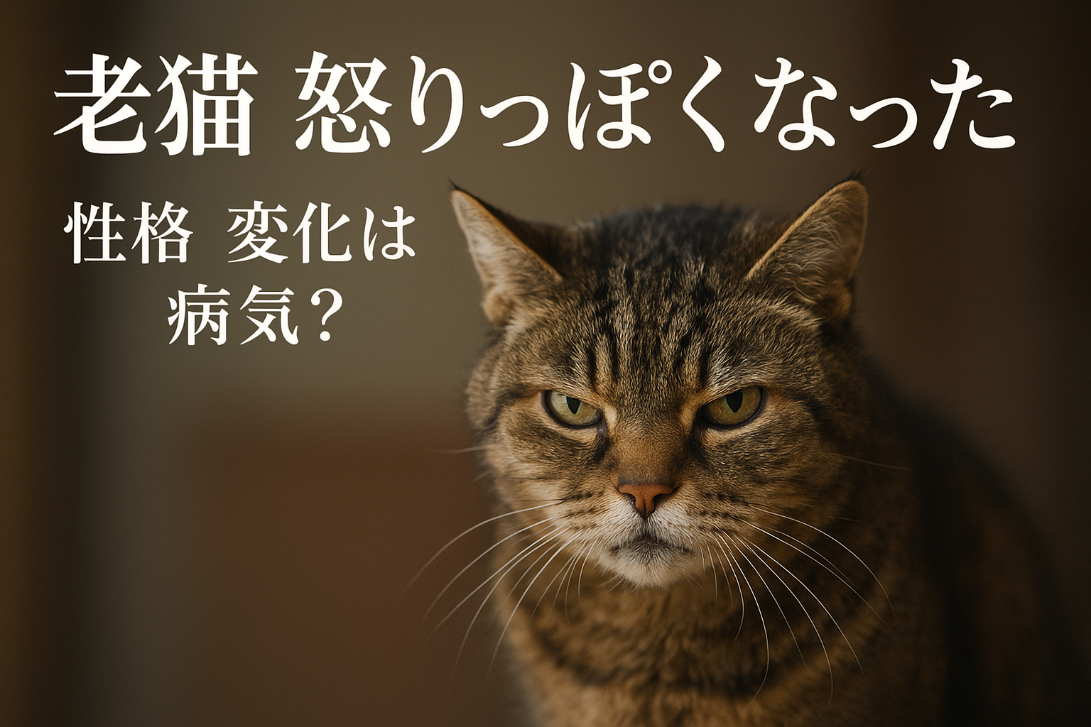 老猫 怒りっぽくなった 性格 変化は病気？