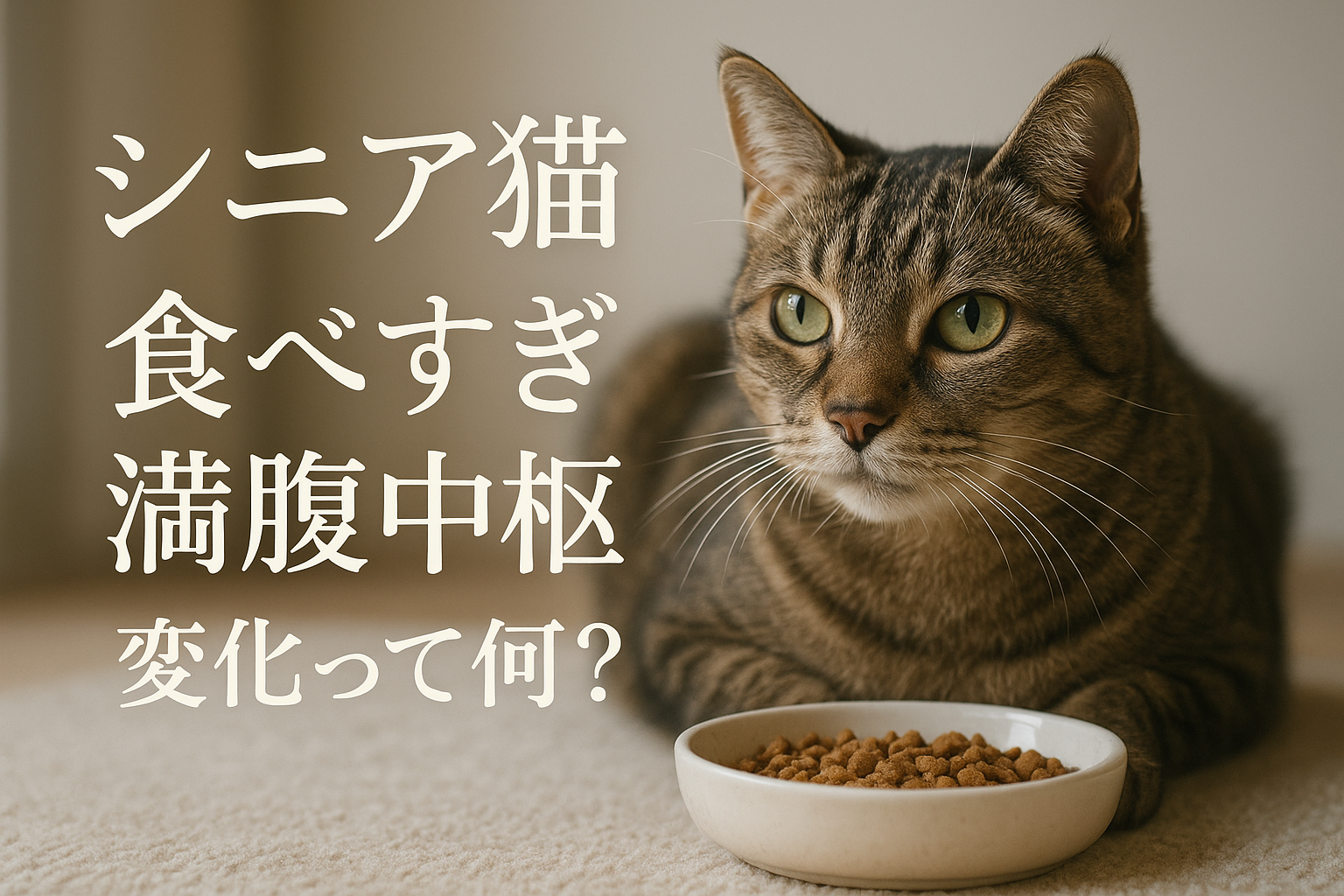 シニア猫 食べすぎ 満腹中枢 変化って何?