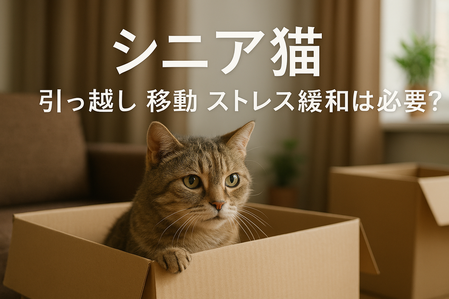 シニア猫 引っ越し 移動 ストレス緩和は必要?