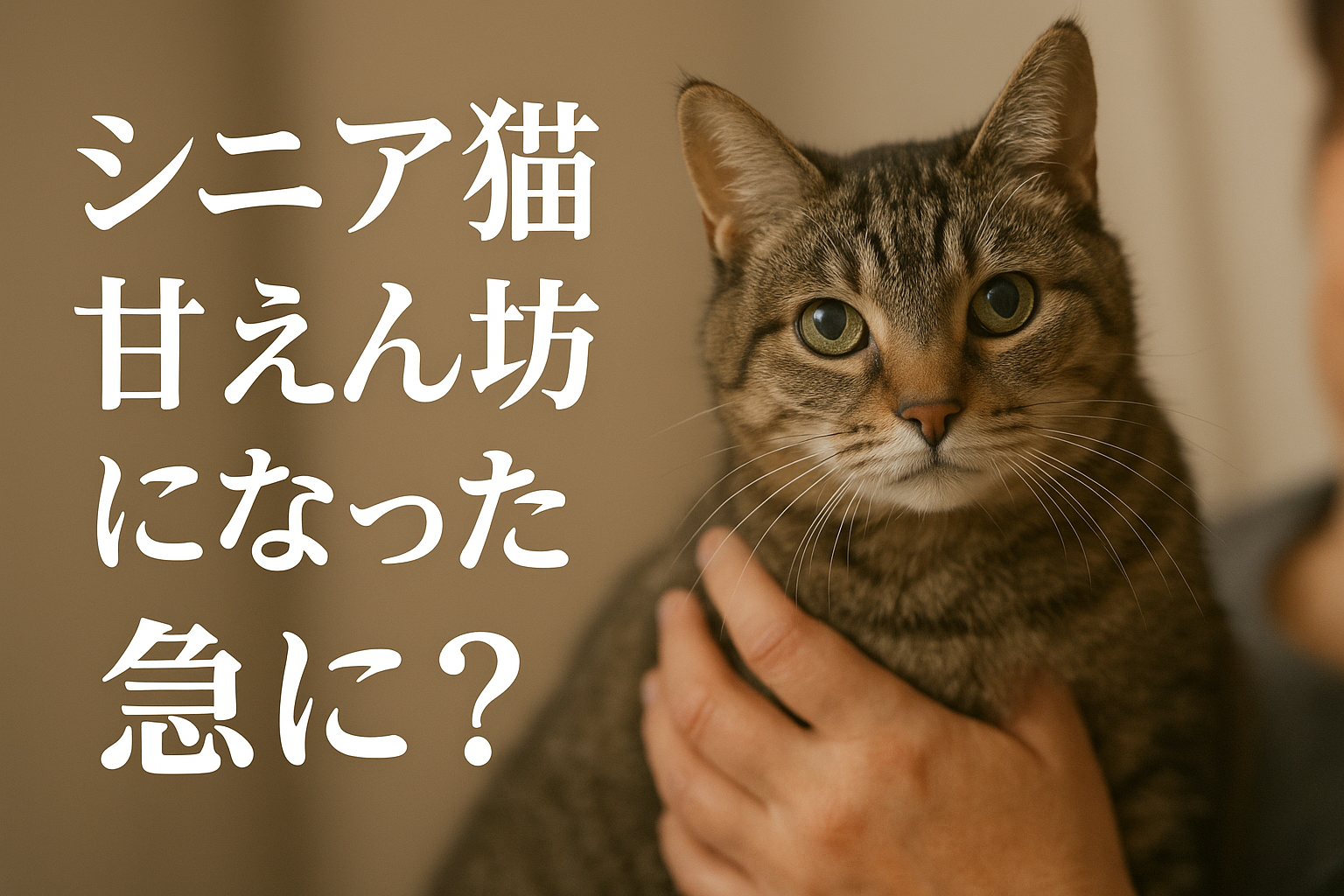 シニア猫甘えん坊になった急に?