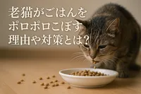 老猫がごはんをポロポロこぼす理由や対策とは？