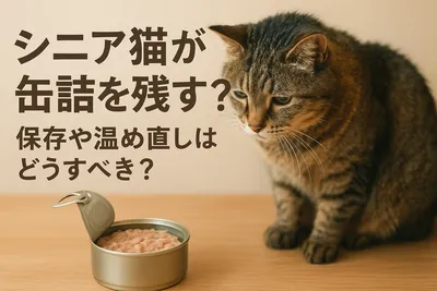 シニア猫が缶詰を残す？保存や温め直しはどうすべき？