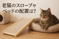 老猫のスロープやベッドの配置は？