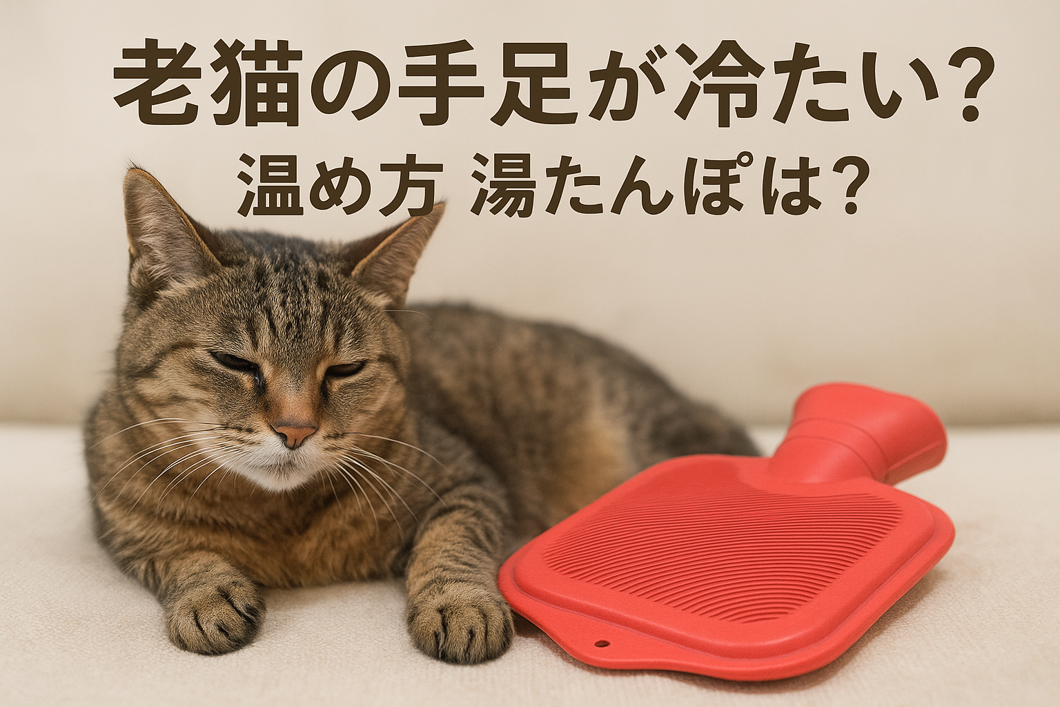 老猫の手足が冷たい？温め方に湯たんぽは？