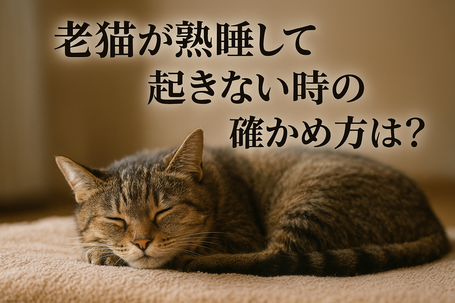 老猫が熟睡して起きない時の確かめ方は?