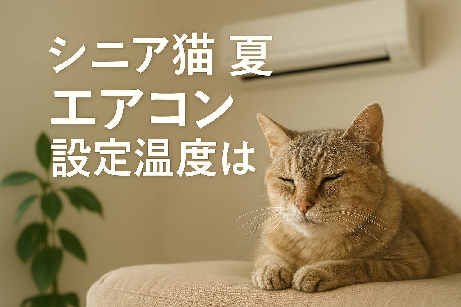 シニア猫 夏 エアコン 設定温度は？