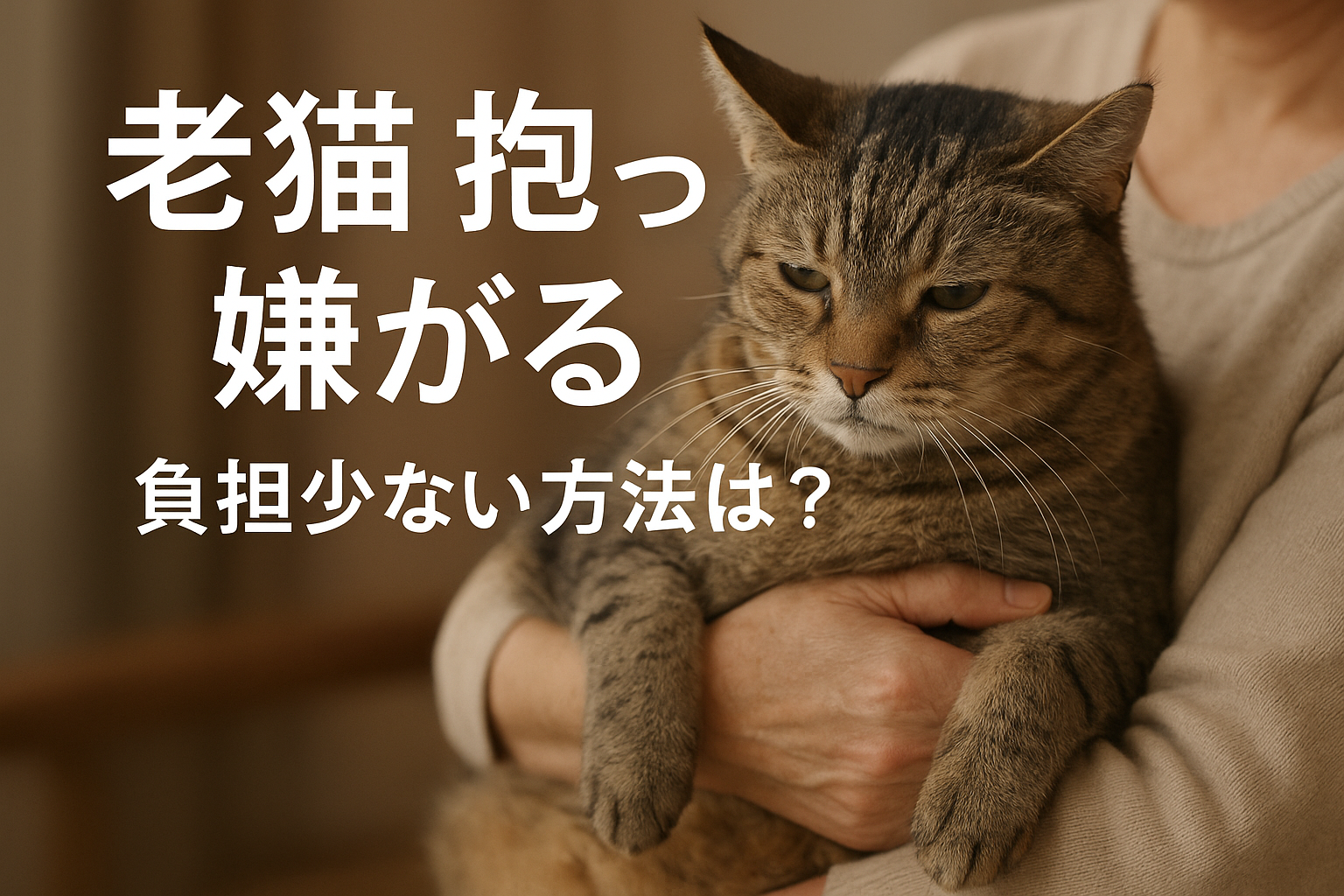 老猫 抱っこ 嫌がる 負担少ない方法は？