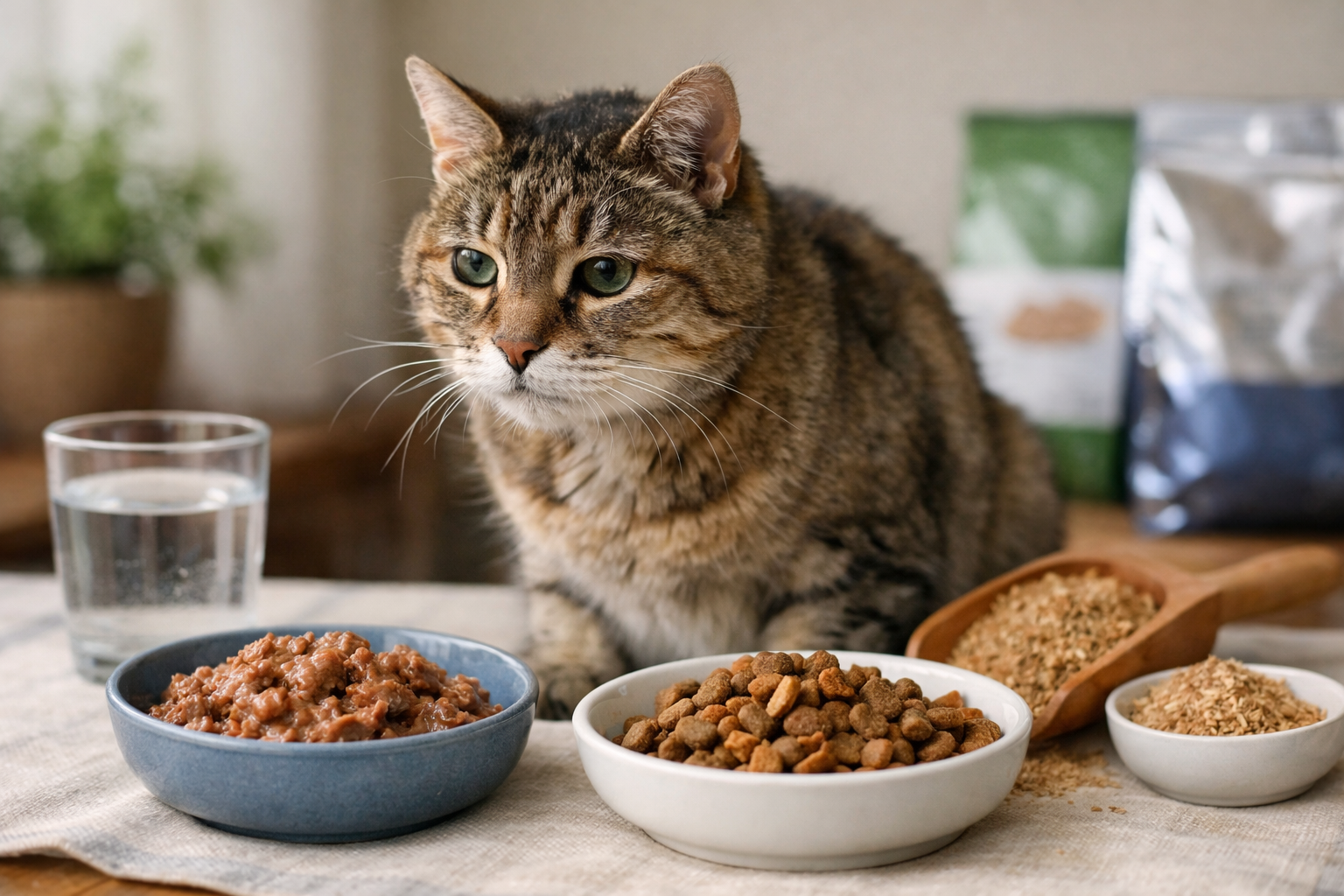 高齢猫さんの便秘は「水分+消化性+繊維バランス」でフードを選ぶのが基本です