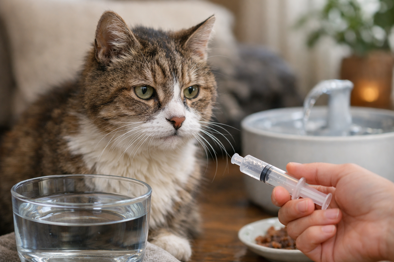 高齢猫さんが水を飲まなくなる背景には「加齢」と「体の変化」があります