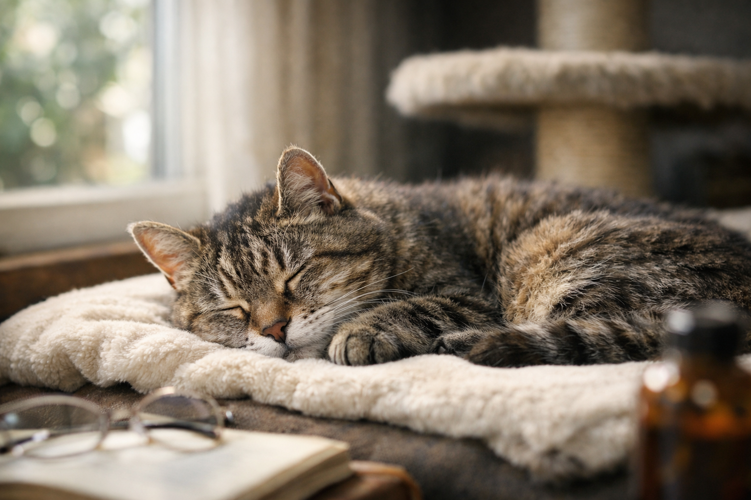 老猫がずっと寝てるように見える理由は「睡眠の定義」と「加齢変化」にあります