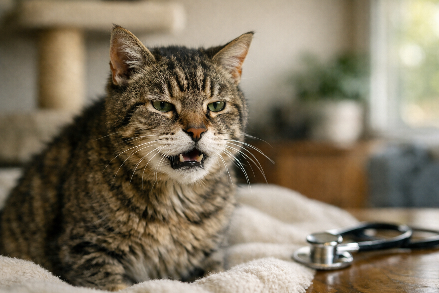 老猫の鳴き声が低く変わったときは「老化だけ」と決めつけないのが安全です