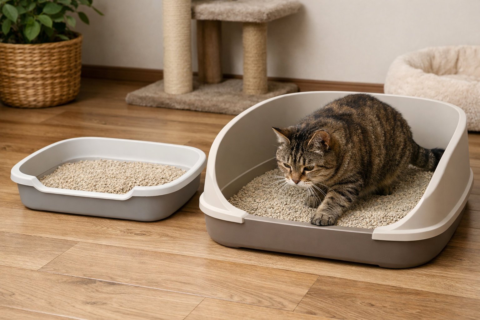 老猫さんには「入口3〜5cm目安」か「広いローエントリー型」がおすすめと考えられます