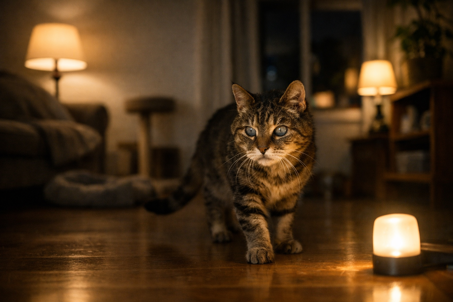 老猫さんが夜に困りやすい理由と、照明が役立つ場面