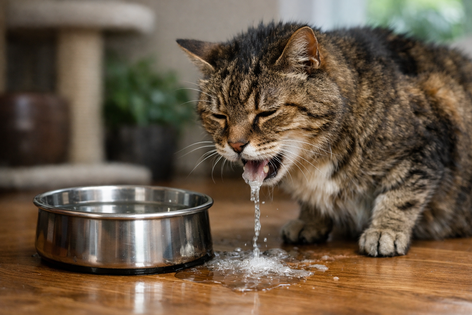 高齢猫が水を飲むと吐く理由はなぜ起こるのか