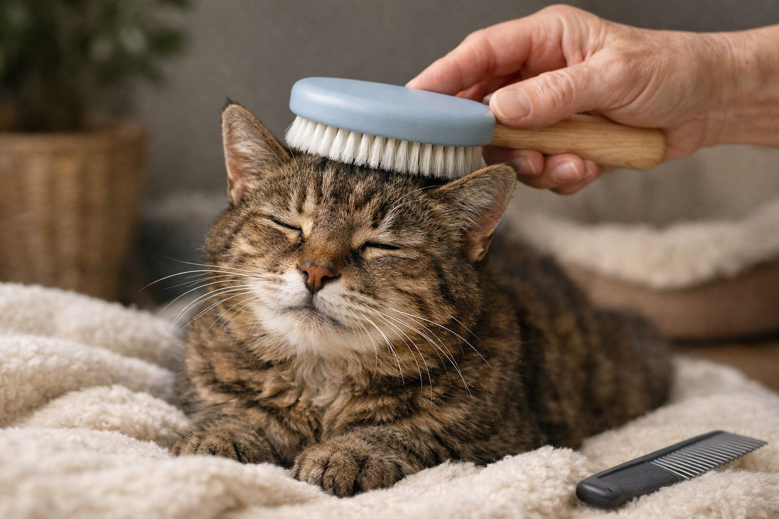高齢猫さんが痛がるのは「ブラシ」より「条件」が原因のことがあります