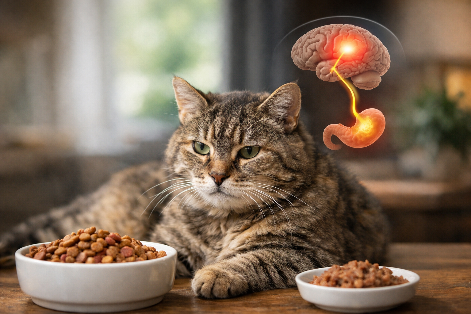 シニア猫の「満腹中枢の変化」と食べすぎが起こる理由